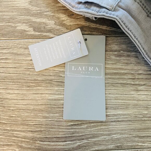 Laura Plus Women’s Pants 24 Grey With Pearls Plus Size - Picture 6 of 13